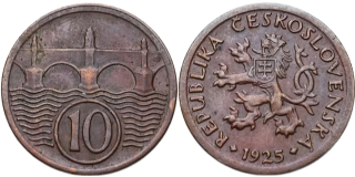 ČSR 1918 - 1939, 10 Haléř 1925