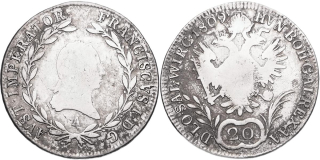 František II. 1792 - 1835, 20 Krejcar 1809 A