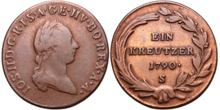 Josef II., 1780 - 1790, 1 Krejcar 1790 S