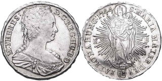 Marie Terezie 1740 - 1780, Tolar 1744 KB