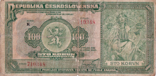 Československo 1919 - 1939, 100 Kč 1920