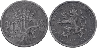 Protektorát 1939 - 1945, 20 Haléř 1942