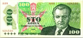 Československo 1970 - 1989, 100 Kčs 1989