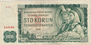 Československo 1958 - 1964, 100 Koruna 1961
