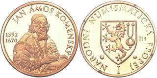 Česká republika - Au medaile Jan Amos Komenský