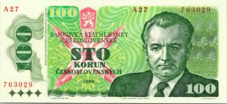 Československo 1970 - 1989, 100 Kčs 1989