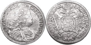 Karel VI. 1711 - 1740, 1/2 Tolar 1724 Hall