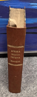 Acerra Medico Chymica MDCCXIII, Sumptibus Augusti Martin