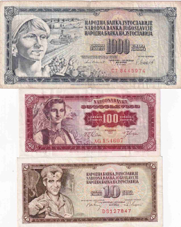 Jugoslávie, konvolut 3ks