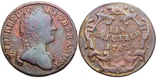 Marie Terezie 1740 - 1780, 1 Krejcar 1763 S