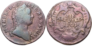 Marie Terezie 1740 - 1780, 1 Krejcar 1761 K