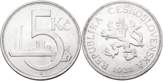 ČSR 1918 - 1939, 5 Koruna 1928