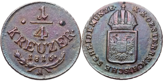 František II. 1792 - 1835, 1/4 Krejcar 1816 A