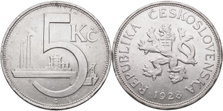 ČSR 1918 - 1939, 5 Koruna 1928