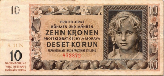 Protektorát 1939 - 1945, 10 Korun 1942