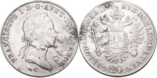 František II. 1792 - 1835, 20 Krejcar 1834 C