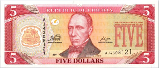 Libérie, 5 Dollars 2011