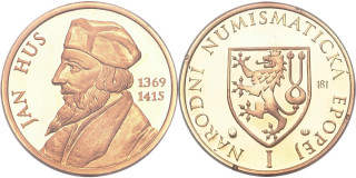 Česká republika - Au medaile Jan Hus