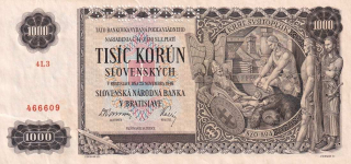 Slovenská republika 1939 - 1945, 1000 Korun 1940, SPECIMEN