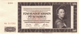 Protektorát 1939 - 1945, 500 Korun 1942, II. vydání