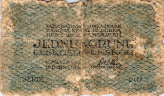 Československo 1919 - 1939, 1 Koruna 1919