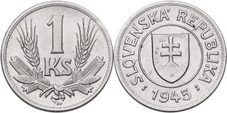 Slovenská republika 1939 - 1945, 1 Koruna 1945