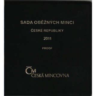 Česká republika, Sada oběžných mincí 2011 - Proof semišový obal