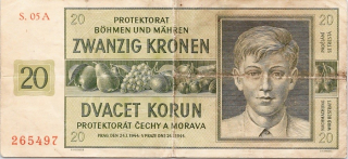 Protektorát 1939 - 1945, 20 Korun 1944
