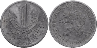 Protektorát 1939 - 1945, 1 Koruna 1942