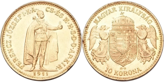 František Josef I. 1848 - 1918, 10 Koruna 1911 KB