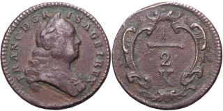 František I. Lotrinský 1745 - 1765, 1/2 Krejcar b.l.