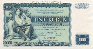Československo 1919 - 1939, 1000 Korun 1934, SPECIMEN