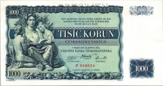Československo 1919 - 1939, 1000 Korun 1934, SPECIMEN