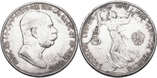 František Josef I. 1848 - 1918, 1 Koruna 1908, výroční