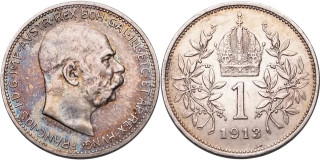František Josef I. 1848 - 1918, 1 Koruna 1913