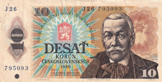 Československo 1970 - 1989, 10 Kčs 1986